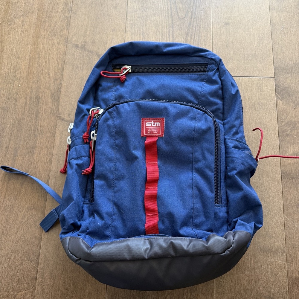STM Myth Laptop Backpack Blue Red 18L Used Fits 15 Inch MacBook Pro